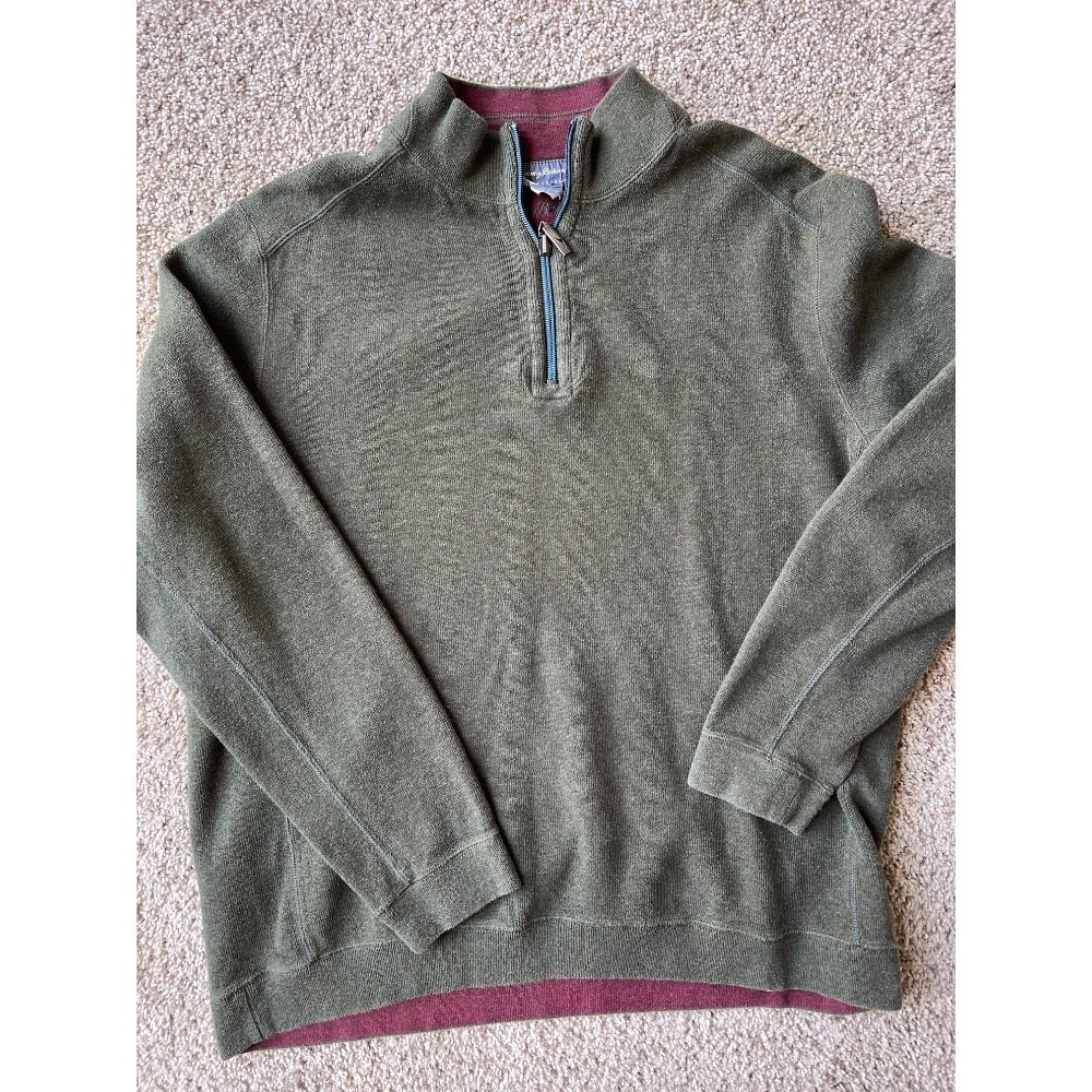 Tommy Bahama crew neck khaki sweater pullover men size L - Picture 9 of 9